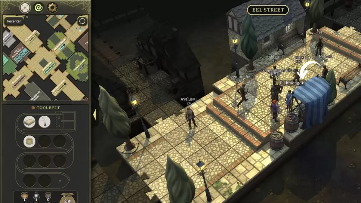 Screenshot showing Frequently Fresh Fish Stall's location