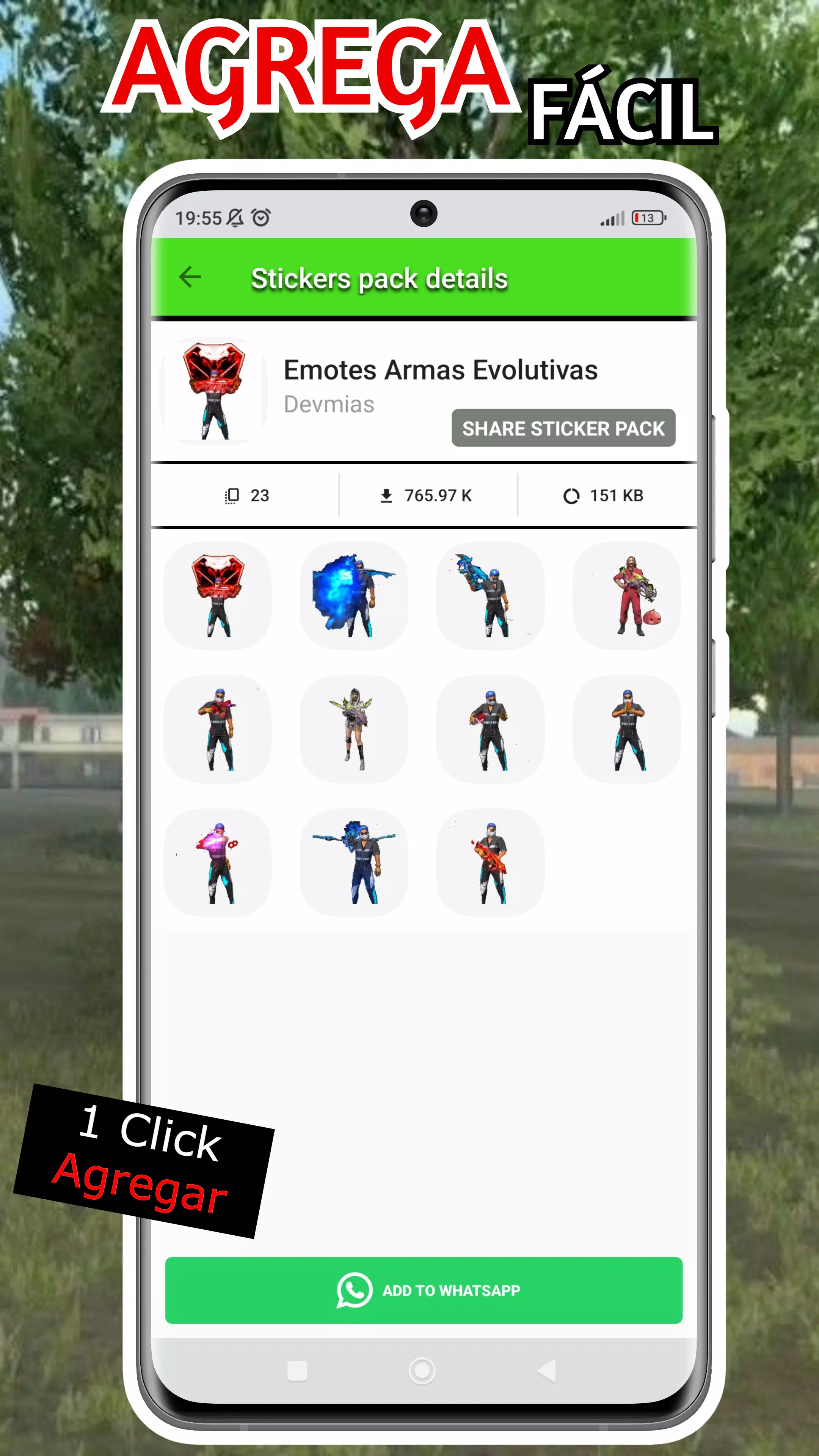 FF Stickers Captura de tela 2