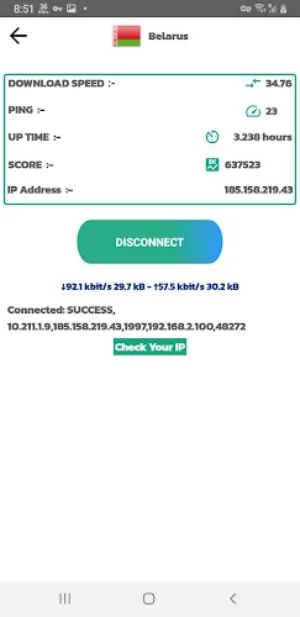 Schermata VPN Proxy Master Pro 3
