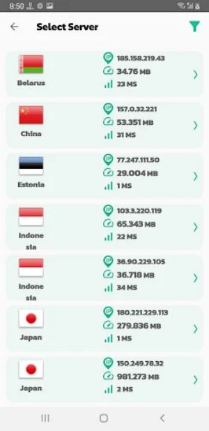Schermata VPN Proxy Master Pro 4