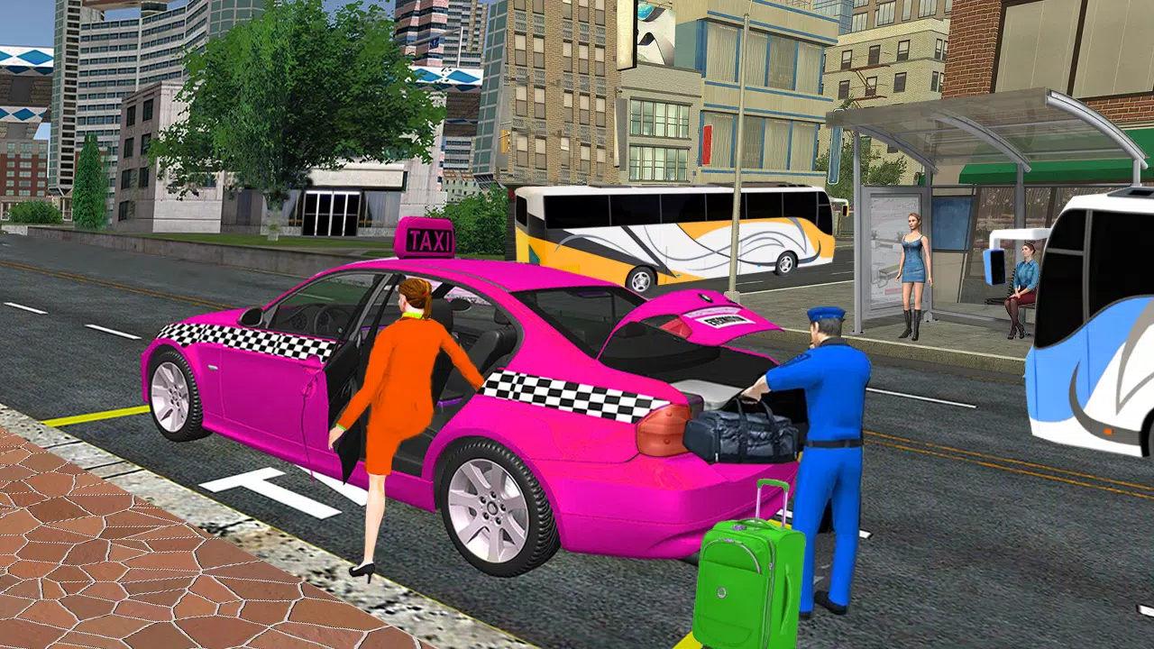 City Taxi Games-Taxi Car Games Capture d'écran 4