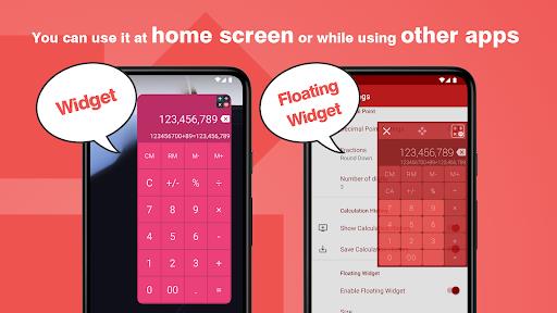 Schermata Calculator - Floating Widget 1