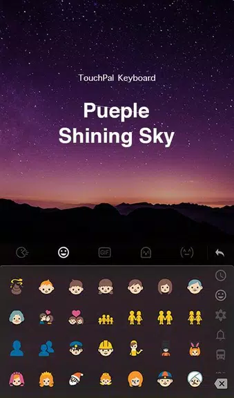 Purple Sky Keyboard Theme Captura de tela 2