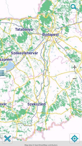 Map of Hungary offline Tangkapan skrin 1