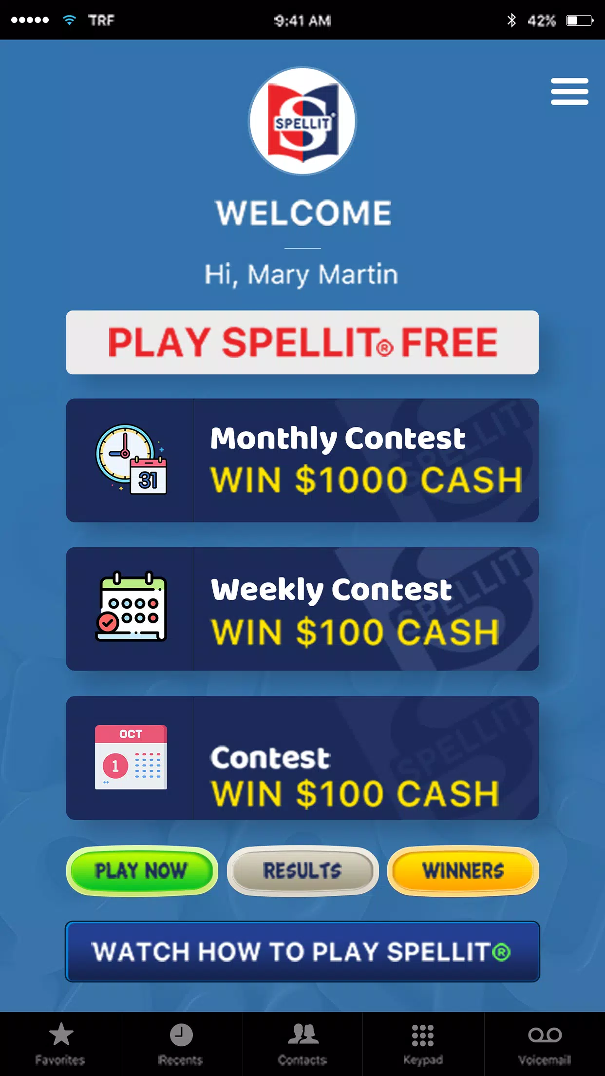 SPELLIT® SPELL WORDS WIN CASH Captura de pantalla 1