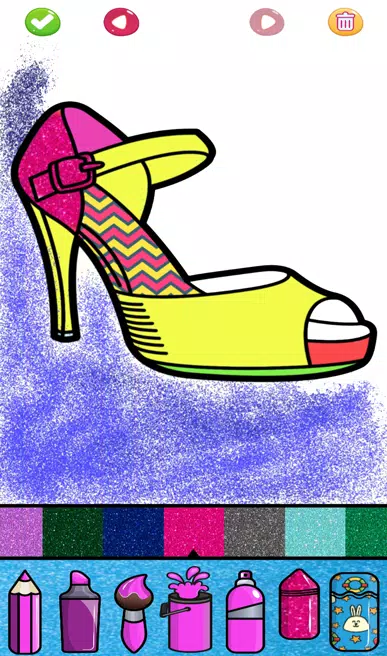 Beauty Glitter coloring game Скриншот 4