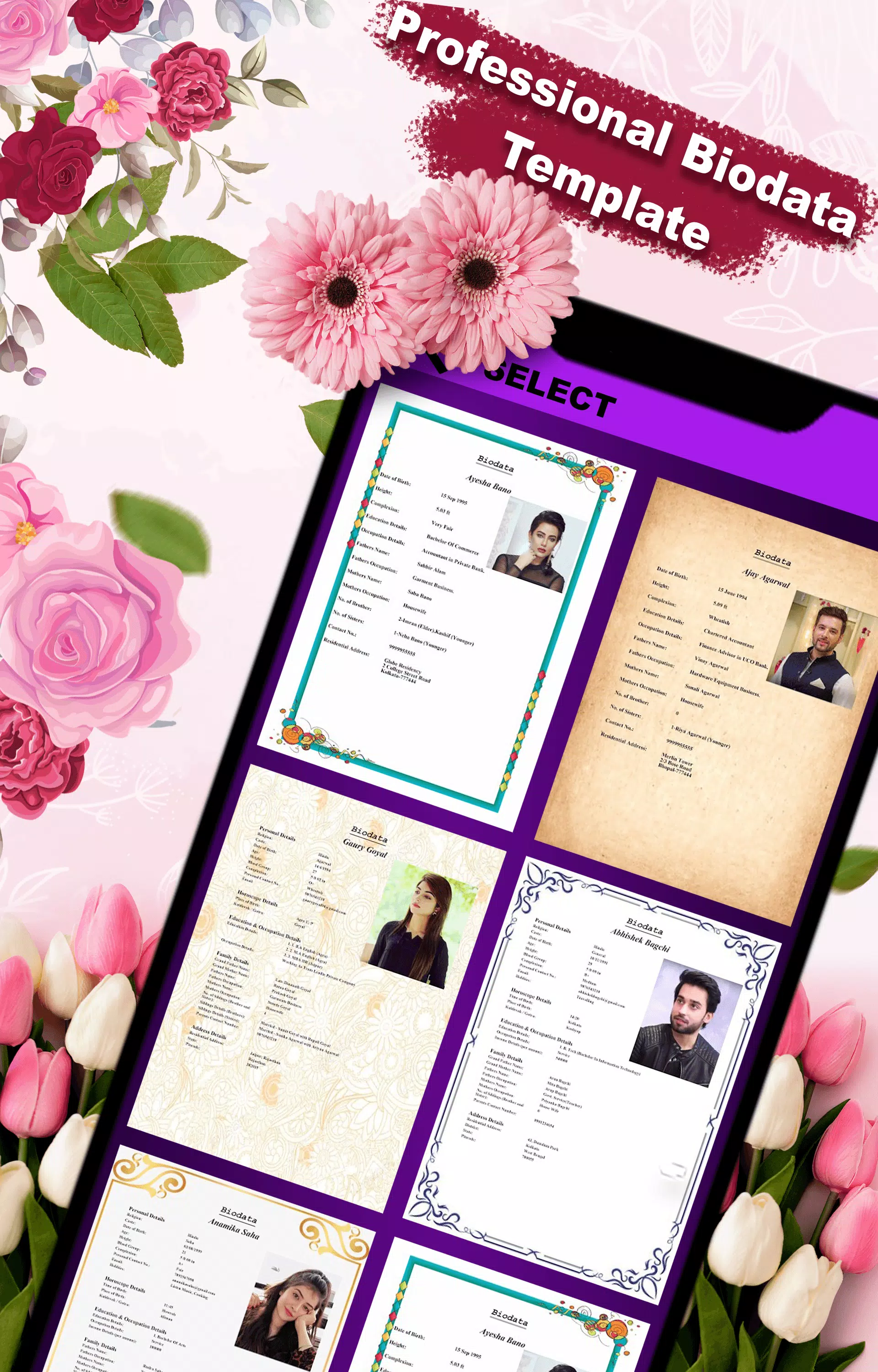Marriage Biodata Maker Capture d'écran 1
