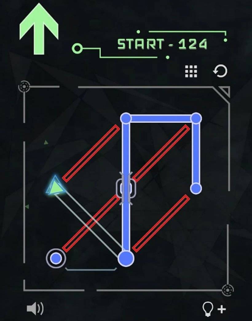 Link All gameplay screenshot featuring minimalist line puzzles connecting multiple nodes