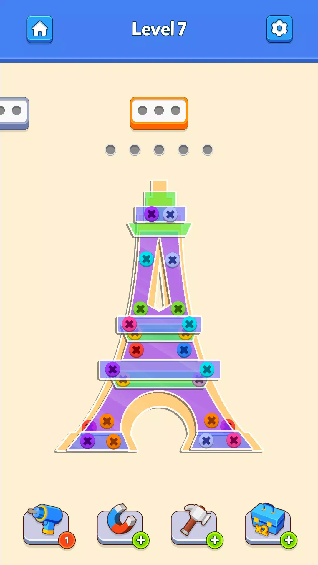Screw Pin Jam Puzzle Nuts Bolt スクリーンショット 1