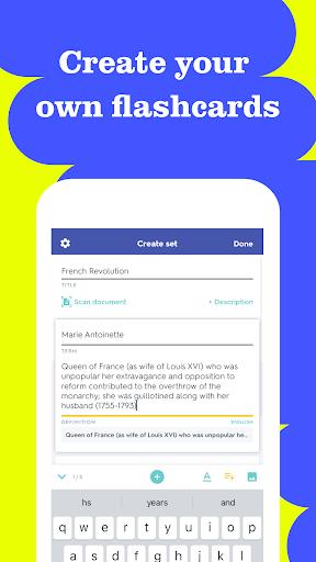 Schermata Quizlet: Languages & Vocab 1