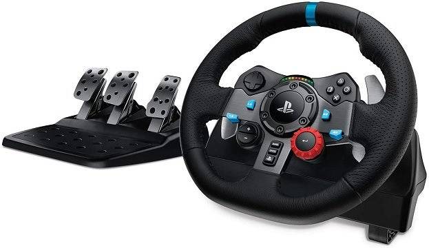 罗技G29驾驶力量赛车方向盘和踏板（PS5、PC）