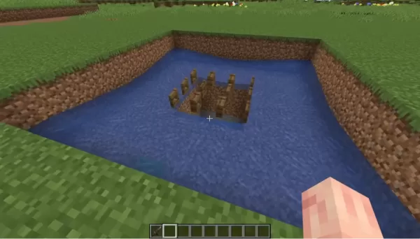 Minecraft 基岩版中的鐵製農場機制示意圖