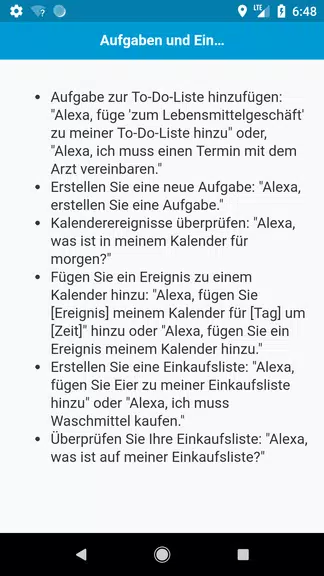 Befehle für Echo Dot Capture d'écran 3