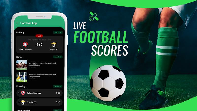 Live football: Live Soccer ဖန်သားပြင်ဓာတ်ပုံ 1