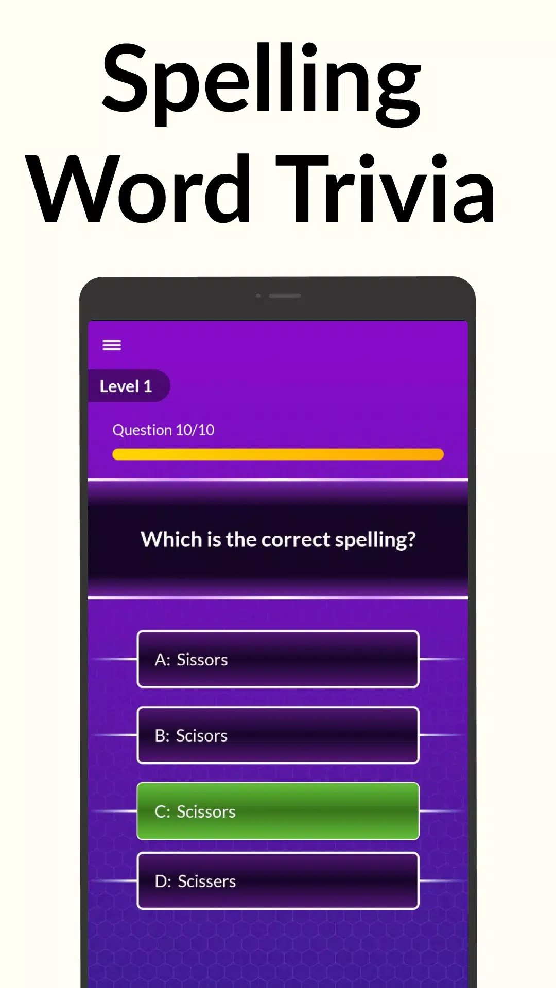 Spelling Bee: Spelling Quiz スクリーンショット 1