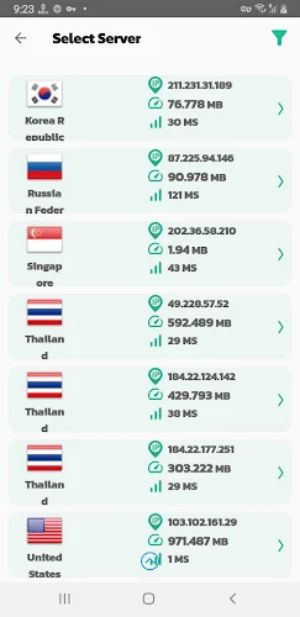 Schermata VPN Proxy Master Pro 2