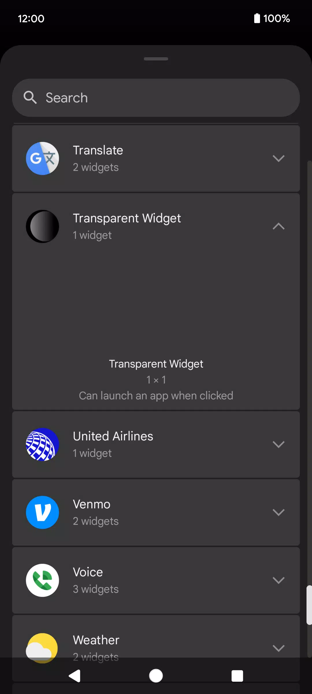 Transparent Widget スクリーンショット 1