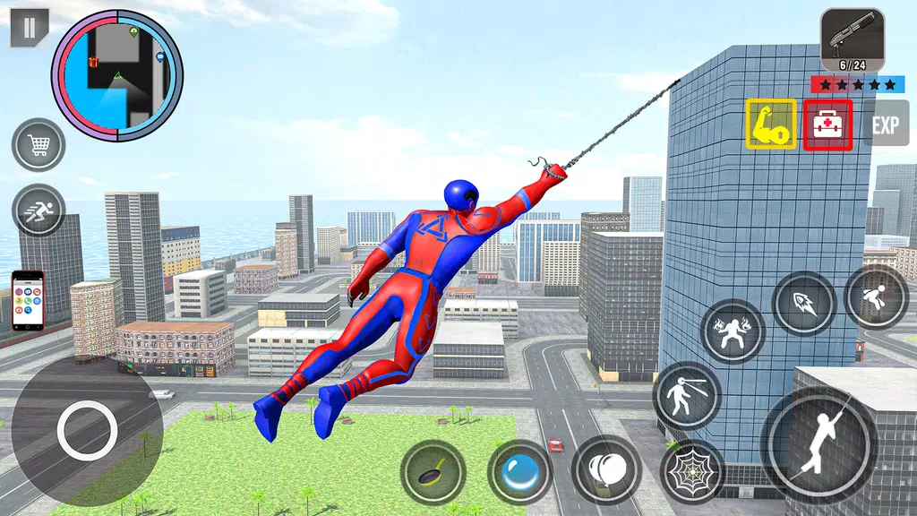 Spider Rope Action Game Tangkapan skrin 1