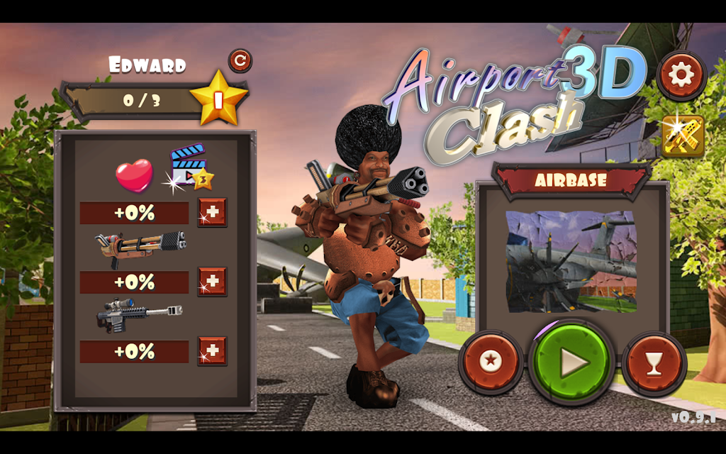 Airport Clash 3D - Minigun Sho ภาพหน้าจอ 1