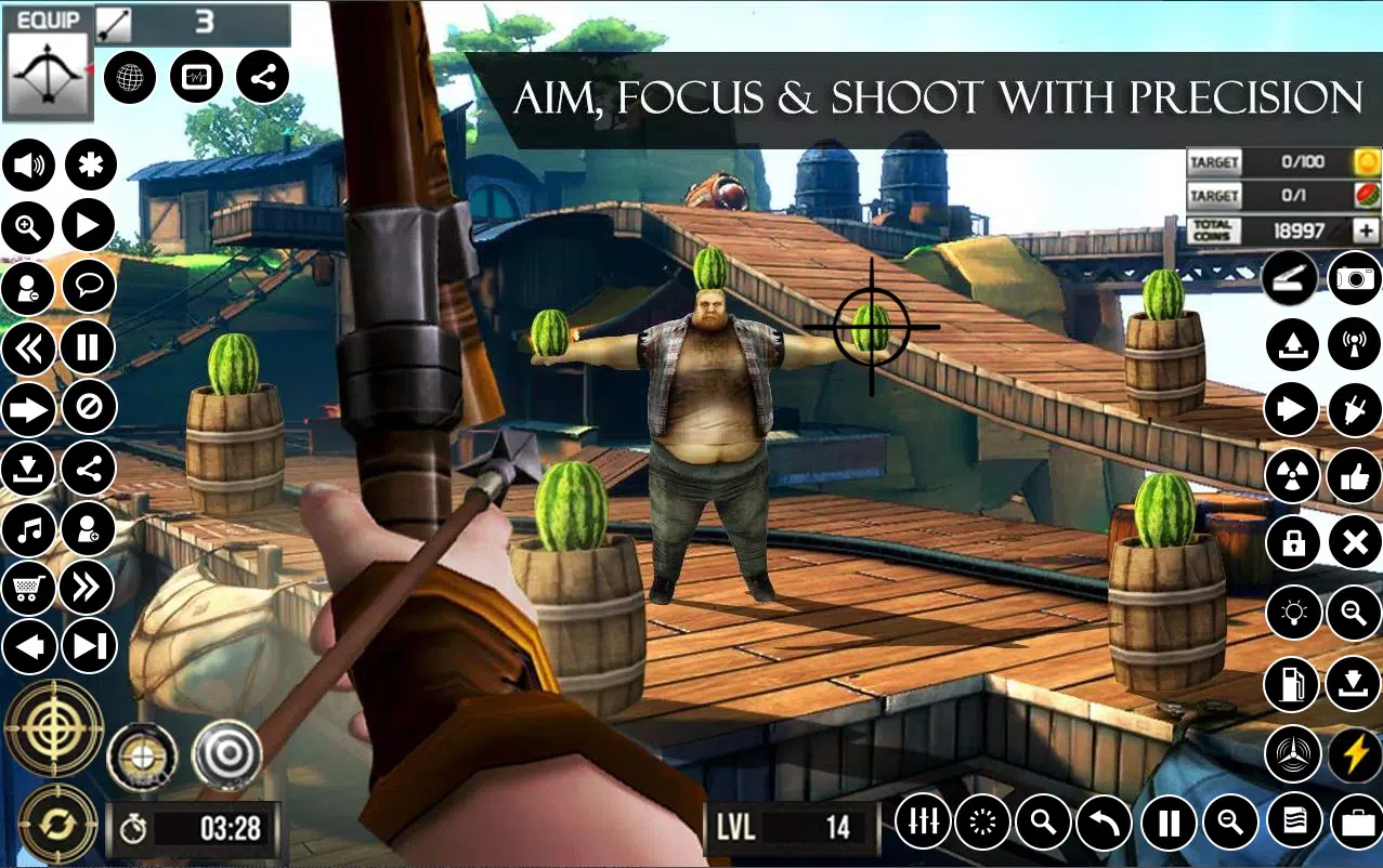 スイカ アーチェリー ゲーム 3D スクリーンショット 4
