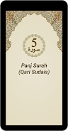 Schermata Panj Surah (Qari Sudais) 1