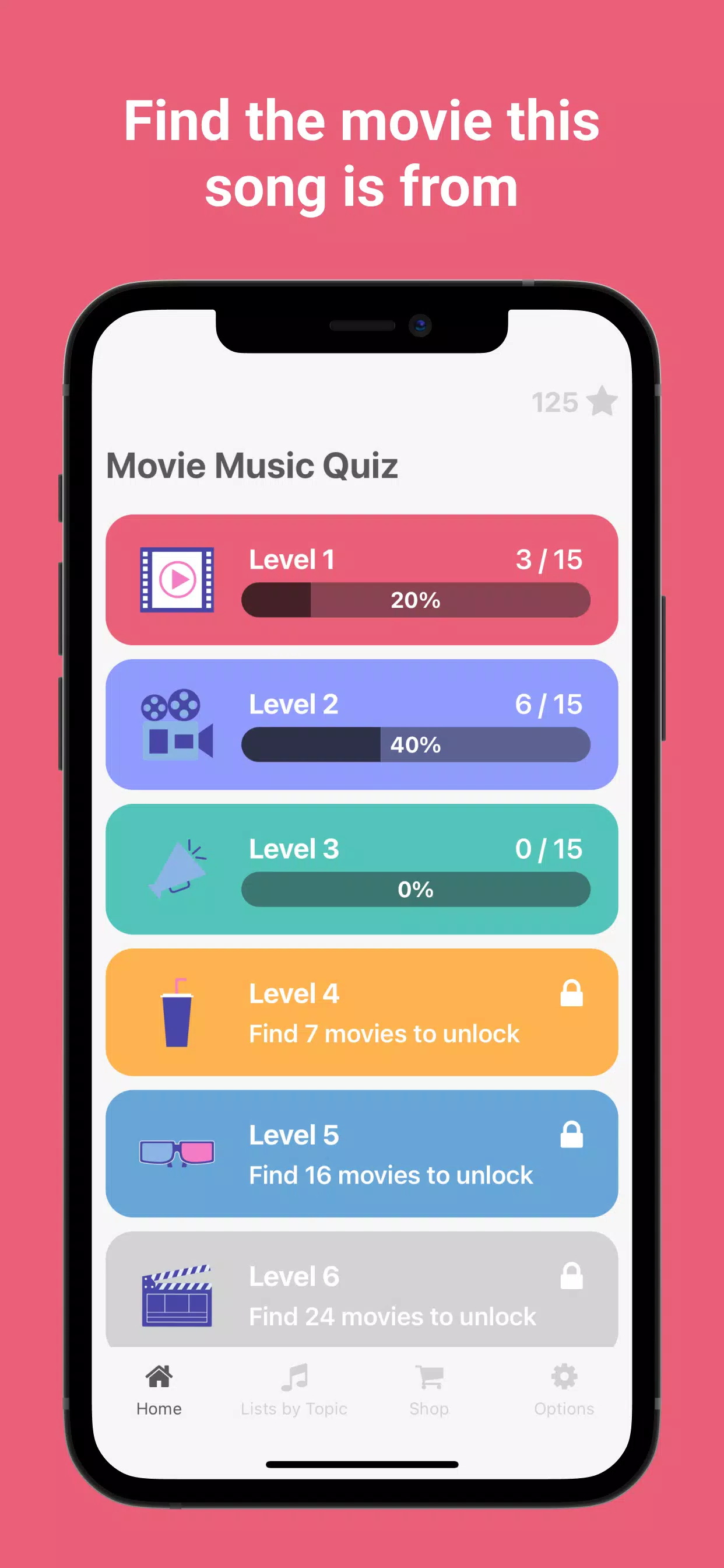 Movie Music Quiz スクリーンショット 1