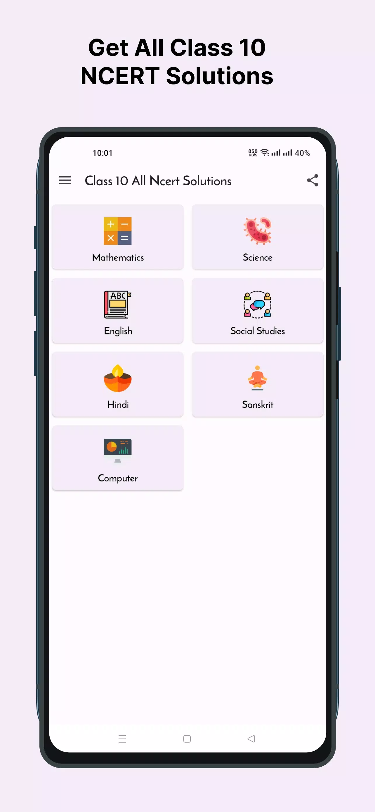 Class 10 NCERT Solutions Capture d'écran 1