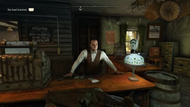 Fale com Morris em sua loja de aldeia