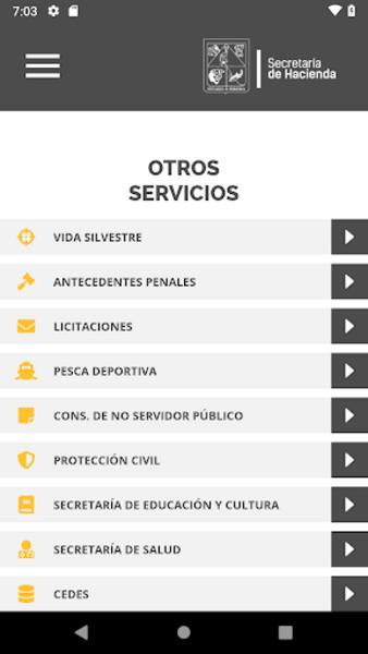 Schermata Recaudación Hacienda Sonora 4