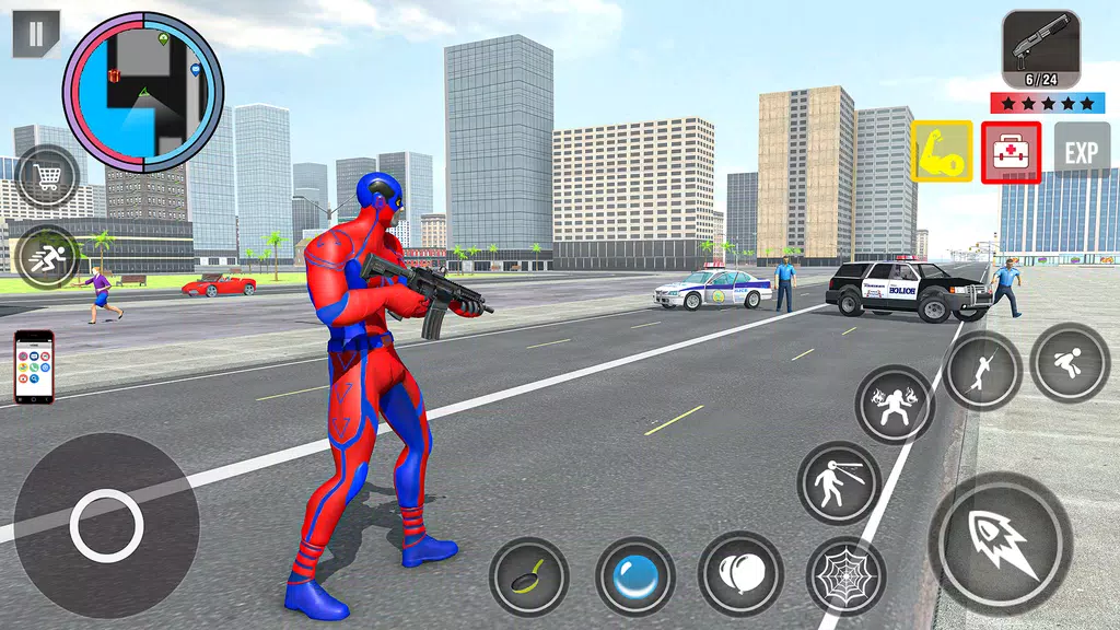 Spider Rope Action Game Tangkapan skrin 2