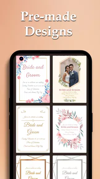 Custom Wedding Cards Maker Captura de pantalla 1