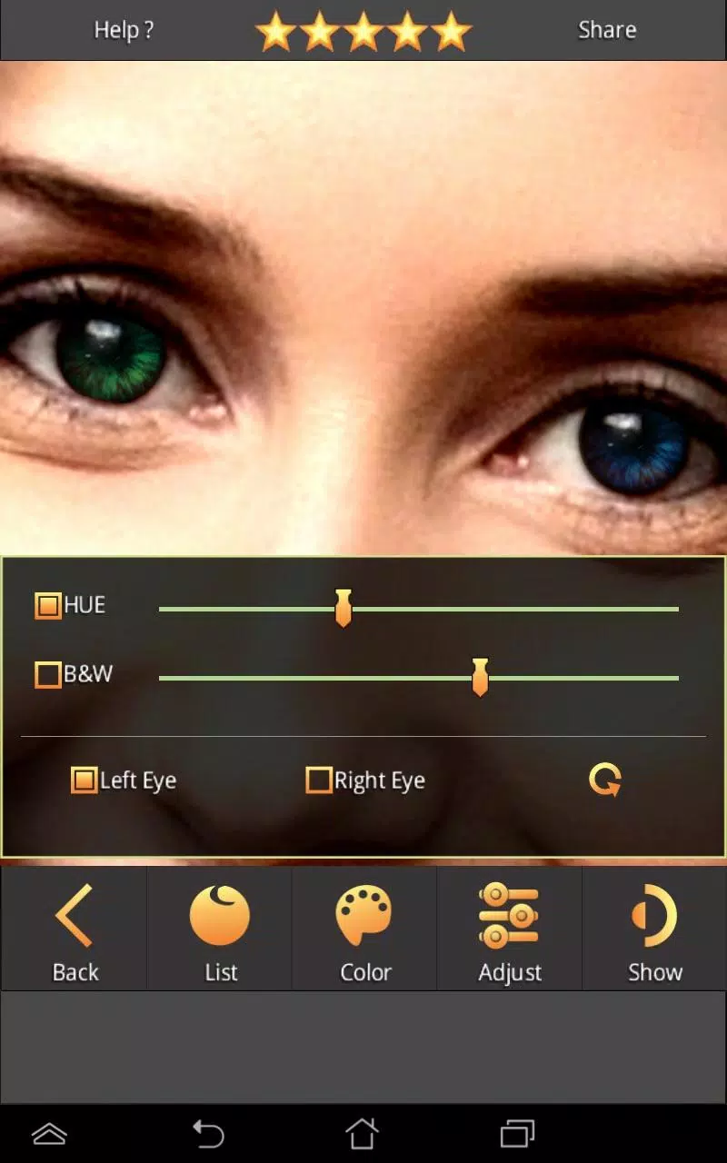 FoxEyes - Change Eye Color Zrzut ekranu 4