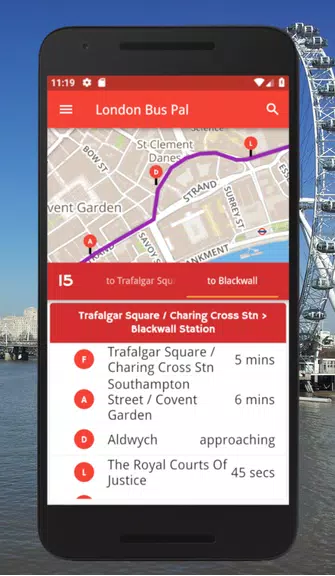 London Bus Pal: Live arrivals ဖန်သားပြင်ဓာတ်ပုံ 1