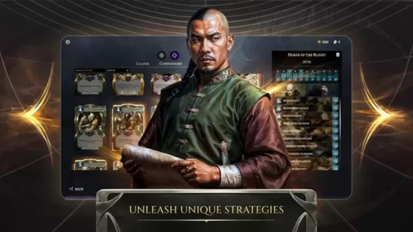 Uma foto de um homem de aparência erudita sobre o fundo de um jogo de cartas, com o texto 