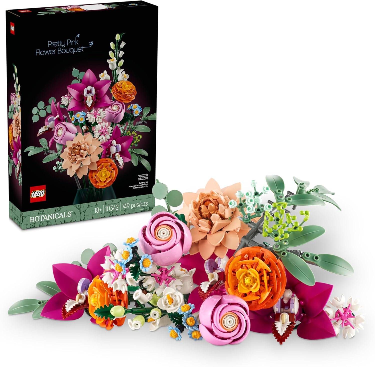 Bouquet de fleurs roses LEGO jolie