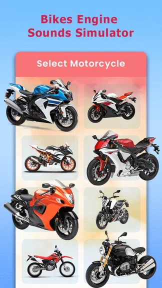 Super Bike Engine Sounds Sim Captura de pantalla 1