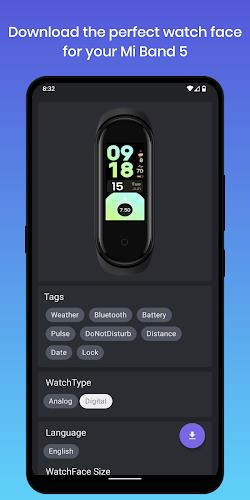 Mi Band 5 Watch Faces スクリーンショット 3