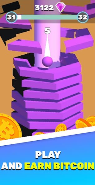 CryptoBall - Earn Real Bitcoin ภาพหน้าจอ 1