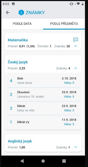 Bakaláři OnLine Capture d'écran 3