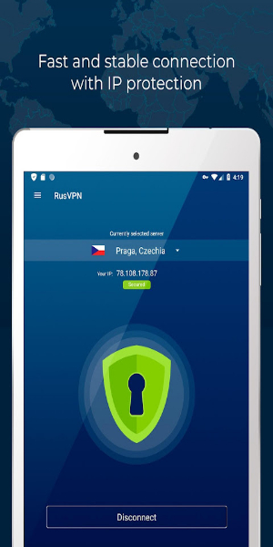Fast VPN proxy servers with no logs - RUSVPN Скриншот 2