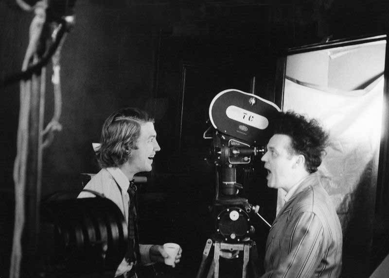 David Lynch e Jack Nance no set de Eraserhead.