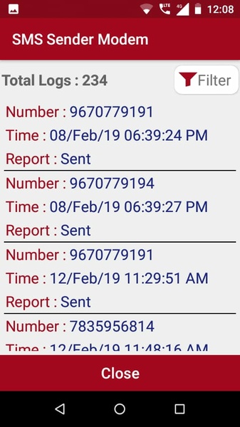 SMS Sender Modem應用截圖第4張