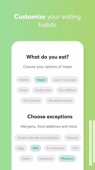 Food Scanner－Scan Halal，Gluten स्क्रीनशॉट 2
