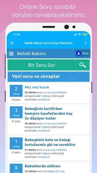 Schermata Gün Gün Bebek Bakımı, Takibi 1