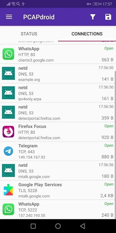 PCAPdroid स्क्रीनशॉट 1