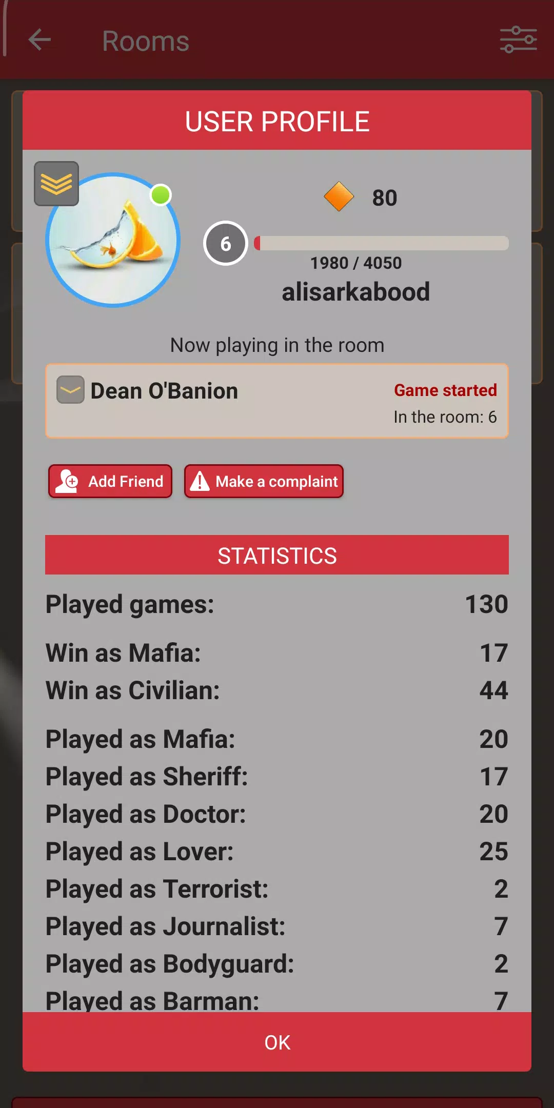Mafia online Capture d'écran 2