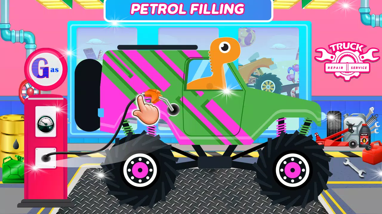 Dinosaurs Trucks Auto Workshop Screenshot 1