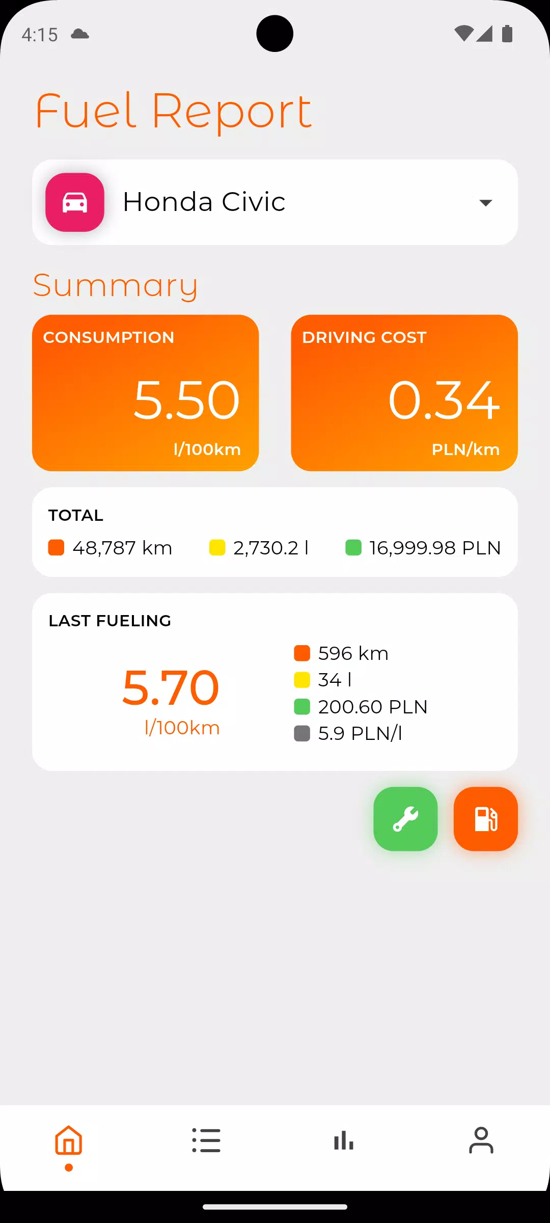 Fuel Log應用截圖第1張