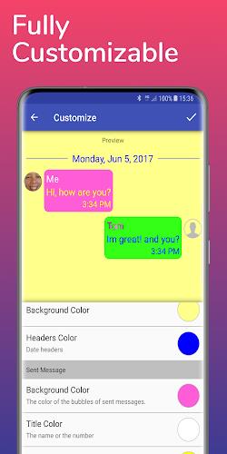 SMS Backup, Print & Restore Ekran Görüntüsü 4