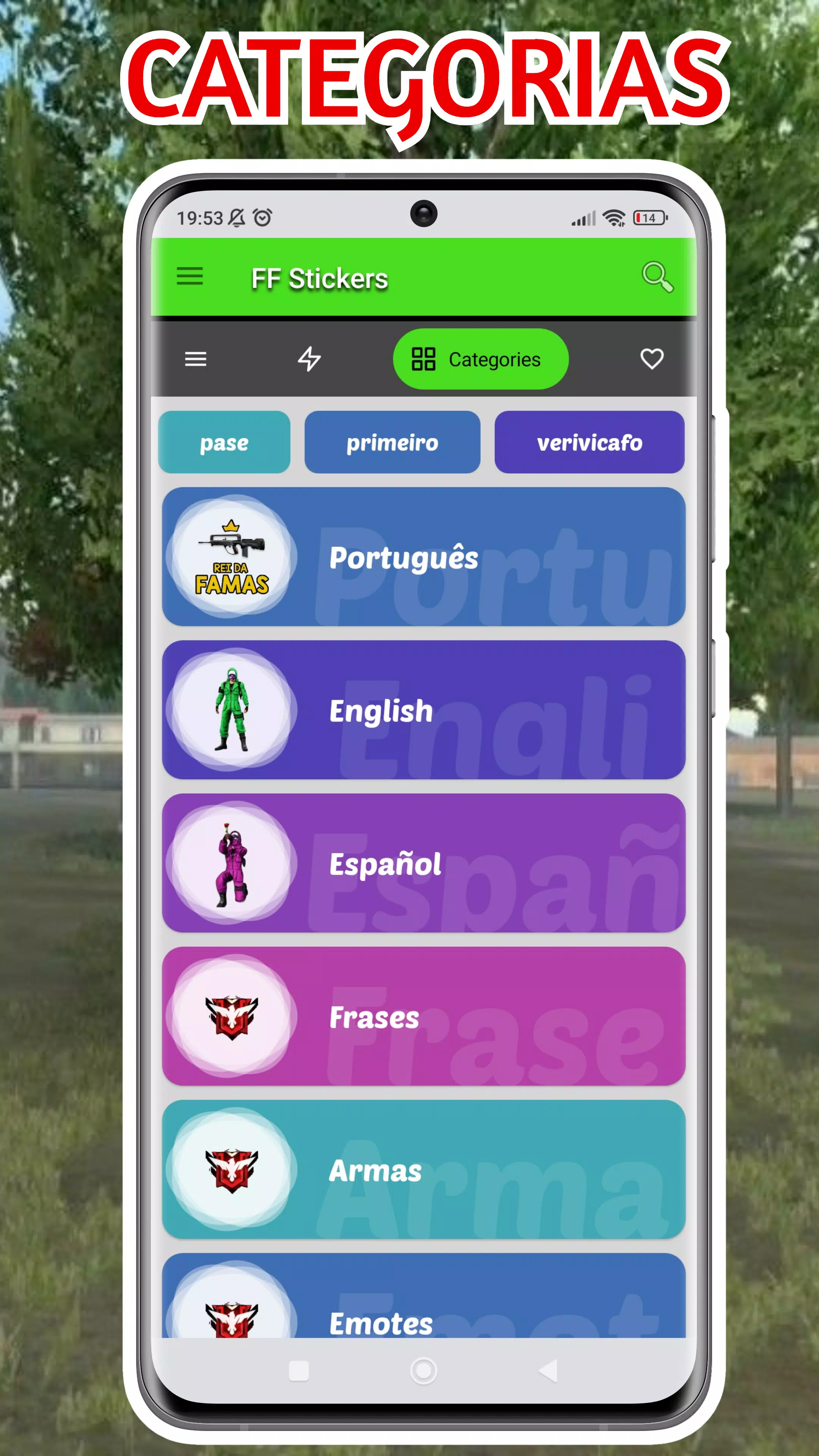 FF Stickers Captura de tela 3